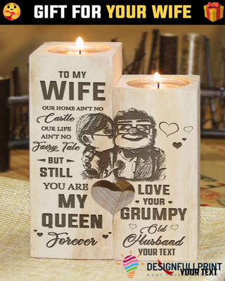 Gift To My Wife Candle Holder Valentine Candle Valentine Gift To Wife First Valentine Gift For Her Custom Candle HG