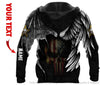 Skull Gift Gift For Army Armed Force Skull Angel And Devil Personalized Unisex Hoodie HG