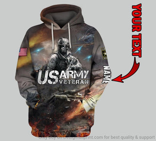 Gift For Veteran Lover Gift For Army Military Gifts Gift For Army Army Veteran Hoodie LH