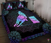 Barrel Racing Purple Mandala Pattern Quilt Bedding Set HH