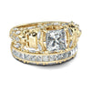 Gold Plated Evil Skull CZ Ring