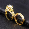 Gold Plated Evil Skull CZ Ring