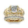 Gold Plated Evil Skull CZ Ring