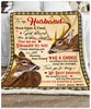 Gift For Mom To My Husband Wedding Anniversary DEER God Blessed Gift For Husband Personalized Blanket HG