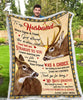 Gift For Mom To My Husband Wedding Anniversary DEER God Blessed Gift For Husband Personalized Blanket HG