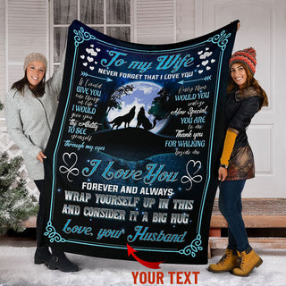 Special Gif For Wife Custom Sherpa Blanket HG