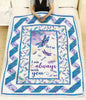 Gift For Dragonfly Lover Blanket Dragonfly I am always with you (blue)