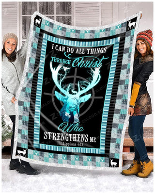 BLANKET DEER I Can Do All Things Through Christ