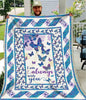 Gift For Butterfly Lover Blanket Butterfly I am always with you (Blue)