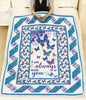 Gift For Butterfly Lover Blanket Butterfly I am always with you (Blue)