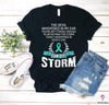 I Am The Storm Ovarian Cancer Teal Cancer T Shirt LH Ovarian Cancer Gift