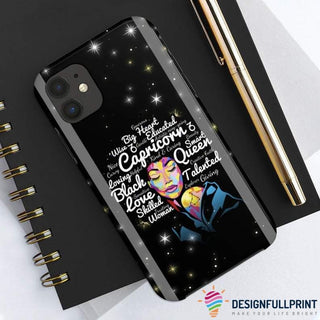 Black Pride Capricorn Gorgeous Black Queen Starry Case Mate Tough Phone Case LN