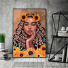 Black Pride Black Queen African Afro Queen Sunflower Poster Feminism Black Girl Black Magic Sunflower Artwork Poster PA