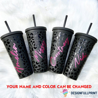Leopard Tumbler Leopard Print Tumbler Gypsy Leopard Tumbler Leopard Glitter Tumbler LH