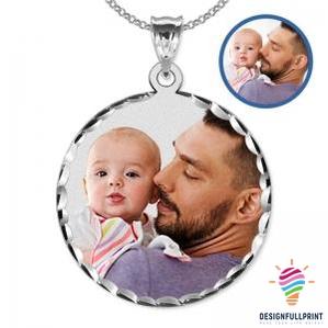 Necklace For Mom Personalized Photo Medallions Necklace For Men Or Mom Custom Photo Necklace NHD