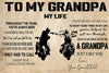 Gift For Grandpa Gift For Dad To My Grandpa Poster Gift for Grandfather Horizontal Poster PA