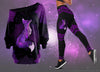 Purple Fox Henna Off Shoulder Long Sleeves Top and Leggings Set HG