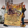 Old Biker Husband To Wife Blanket HG