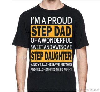 Gift For Dad Step Dad Of Amazing Step Daughter TShirt