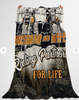 Husband And Wife Riding Partners For Life My Wife Husband Gift Boyfriend Gift To Her Girlfriend Blanket HG