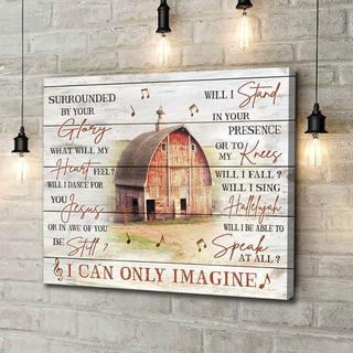 Farmer Music I Can Only Imagine Wall Art Canvas HG Gift For Farmer