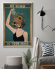 Be Kind To Your Mind Girl With Flowers Wall Art Canvas HG