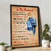 To My Husband I Love You Deco Wall Art Canvas CH Valentine Gift For Wife