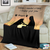 When I Need A Hand I Found Your Paw Dog Lover Pet Lover Sherpa Blanket and Quilt Blanket CH Gifts For Dog Lovers