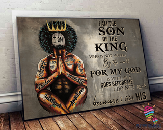 Black Pride Black Men Black King I Am The Son Of The King CH Poster Black And Proud 365