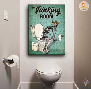 Skull Gift Skull King Thinking Room Canvas CH Poster Canvas