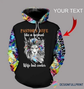 Personalized Pastor Wife US Unisex Size Hoodie