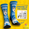 Custom Personalized Work From Home Employee Of The Month Your Dog Face Your Kid Face Crew Socks HG Gifts For Cat Lovers Gifts For Dog Lovers