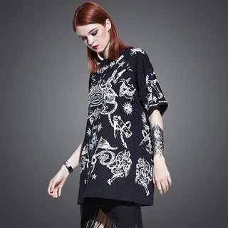 Gothic Skull Printed T-shirt