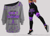Fibromyalgia I Don't Look Sick Fibromyalgia Awareness Grey Off Shoulder Long Sleeves Top and Leggings Set