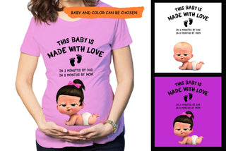 This Baby Is Made With Love Pregnancy Tshirt