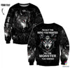 Gift For Wolf Lover Personalized Wolf Im Not The Hero You Wanted Im The Monster You Needed All Over Printed Clothes Long Sleeve Shirt T shirt Shorts Men Tank Top HG