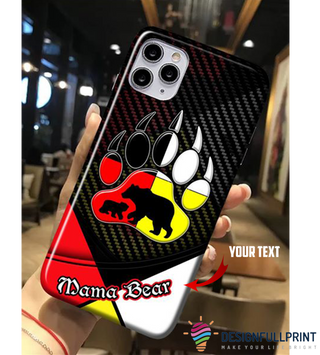 Gift For Native American Gift For Mom Personalized Native American Mama Bear Momma Bear Phone Case HG