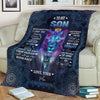 Lion To My Son Gift For Your Son Sherpa and Quilt Blanket HG