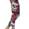 Skull Red Leggings - designfullprint