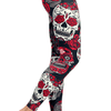Skull Red Leggings - designfullprint