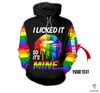 Pride Gift For LGBT Custom Name LGBT Pride I Licked It So It s Mine  Pullover Zip Up Hoodie and Sweatshirt Tshirt US Personalized Unisex Size Hoodie HG i locked it so it s mines