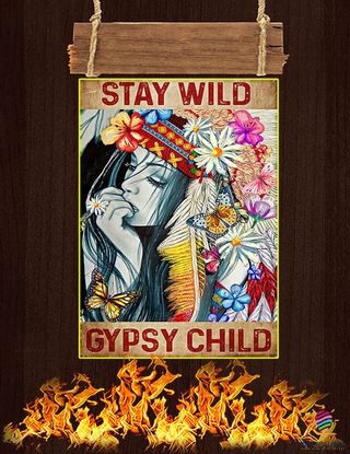 Gift For Hippie Stay Wild Gypsy Child Wild Child Vertical Poster Home Decoration Poster HG