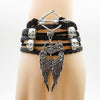 Arrow Skull Angel Wing Biker Chick Charm Bracelet