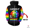Pride Gift For LGBT Custom Name LGBT Pride I Licked It So It s Mine  Pullover Zip Up Hoodie and Sweatshirt Tshirt US Personalized Unisex Size Hoodie HG i locked it so it s mines
