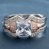 Luxurious Cubic Zirconia Rose Gold Skull Ring
