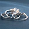Luxurious Cubic Zirconia Rose Gold Skull Ring