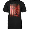 Sunrise Deer American Flag T-shirt - designfullprint