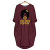 Black Pride Melanin Popping Dress for Queens Batwing Pocket Dress Blackity Black Black Proud