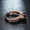 Trendy Zircon Rose Gold Skull Rings