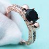 Trendy Zircon Rose Gold Skull Rings